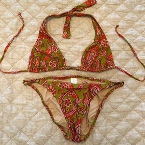 J. Crew Paisley Bikini with Bamboo detail